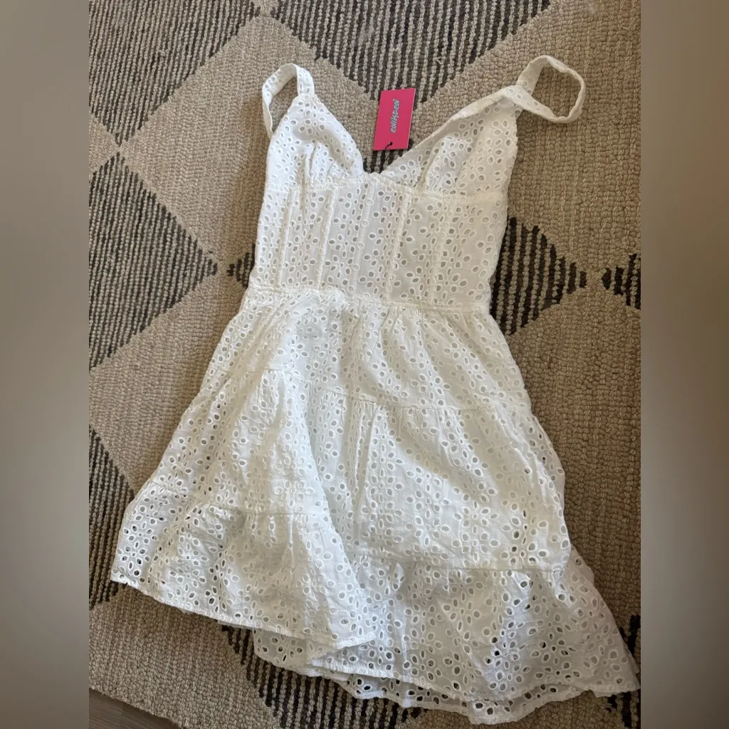 Edikted  Bennett Eyelet Corset Mini Dress Medium NWT - Image 3