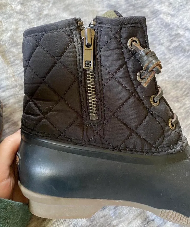 Sperry Black Quilted Duck Boot - Image 4
