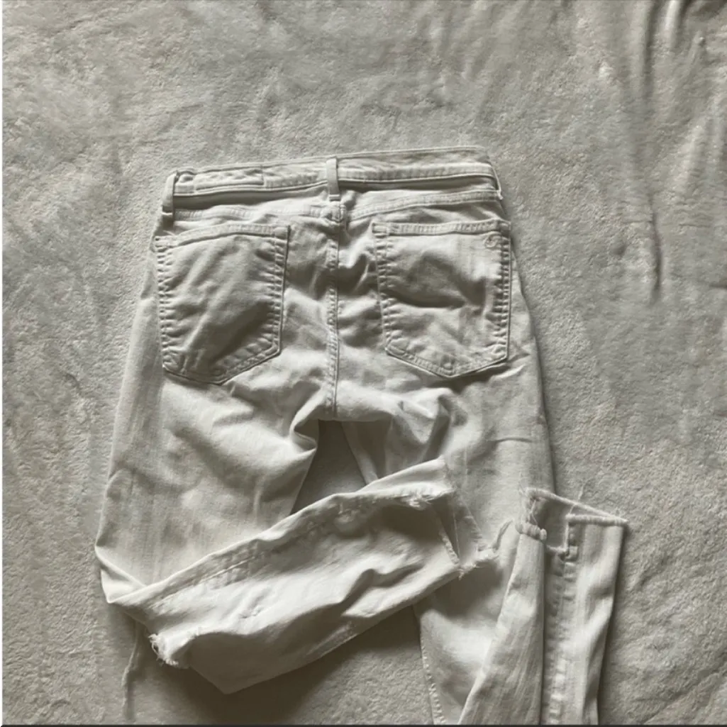 Rag & Bone White Distressed Dre Capri Pants - Image 5