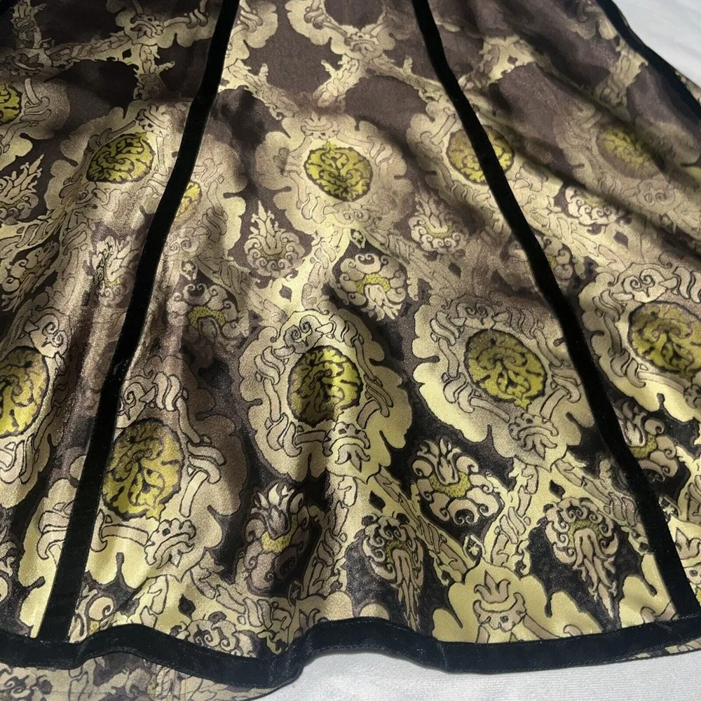 Y2K Sz 8 Women’s Y2K Low Waist A-Line Midi Skirt Boho - Image 4