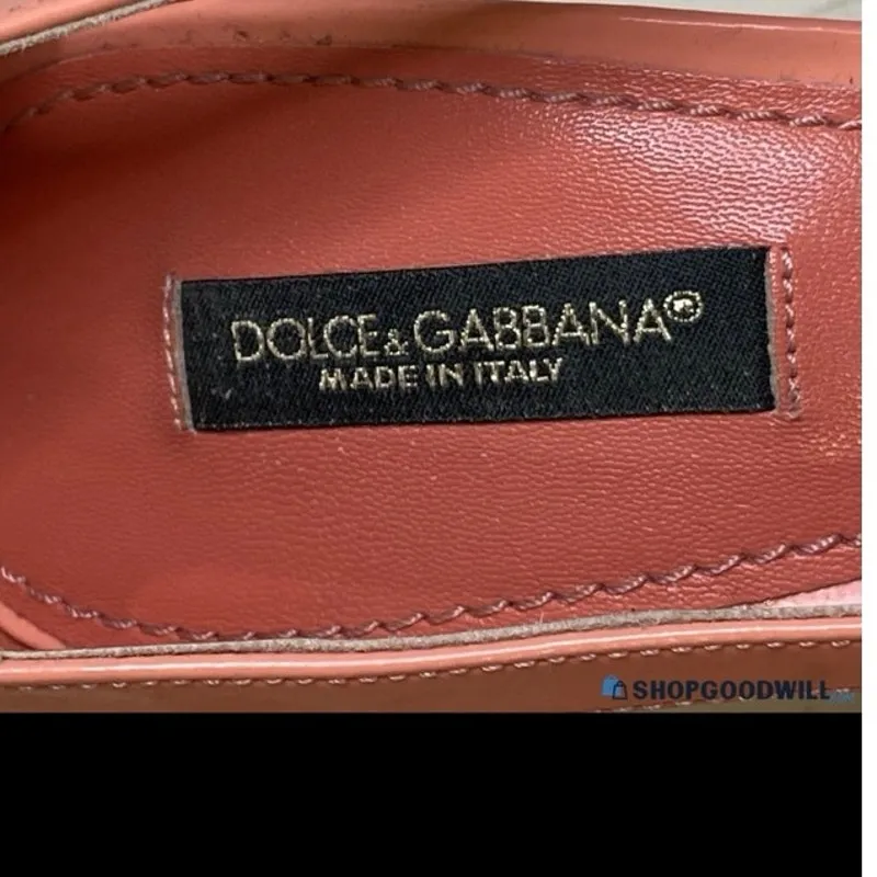 Dolce & Gabbana coral pink pointed jeweled stiletto pumps size 37.5 authentic - Image 7