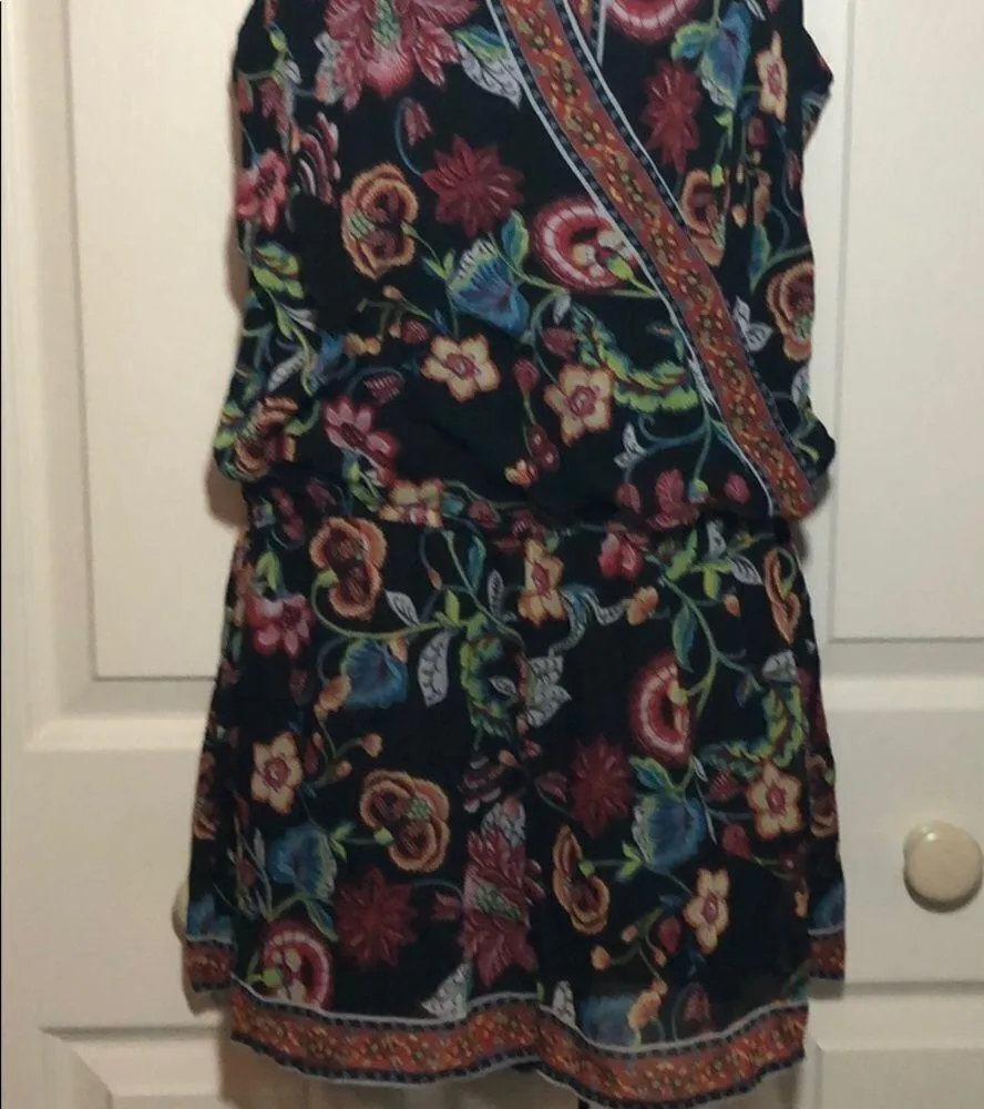 Black floral print romper Black Size M - Image 6