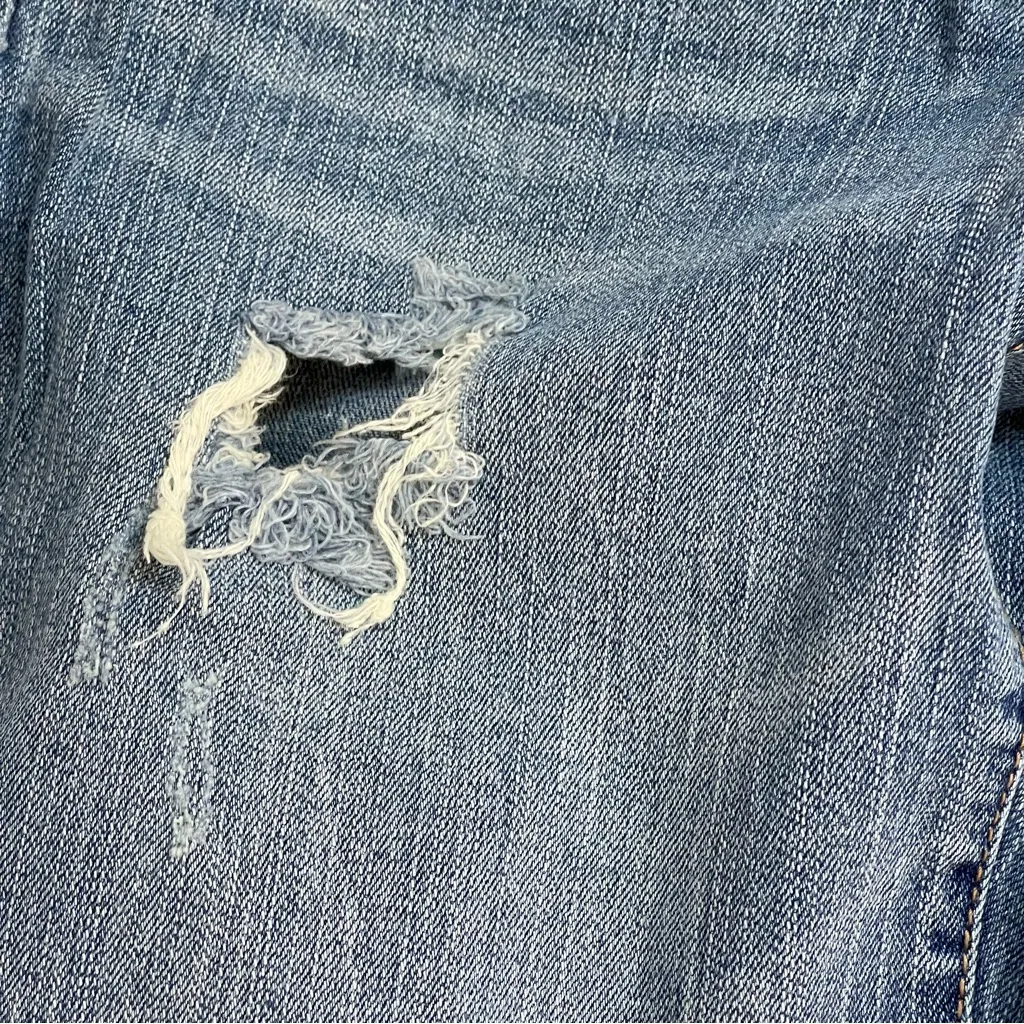 Y2K Chelsea Bootcut Distressed Blue Women's Jeans Holes Juniors Size 9/10 Denim - Image 4