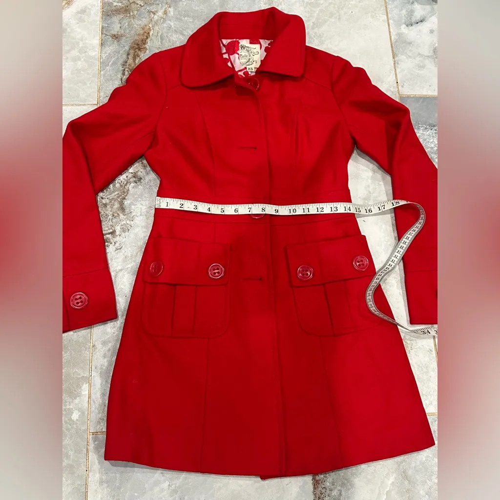 Tulle Scarlet Jacket with Geometric Lining Red Size XS - Image 11