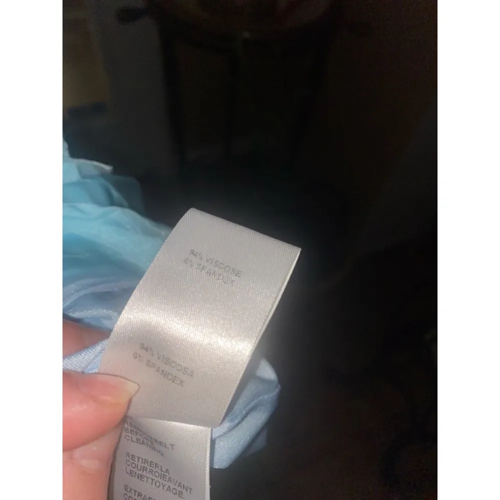 Doncaster baby blue chiffon overlay size 16 - Image 3