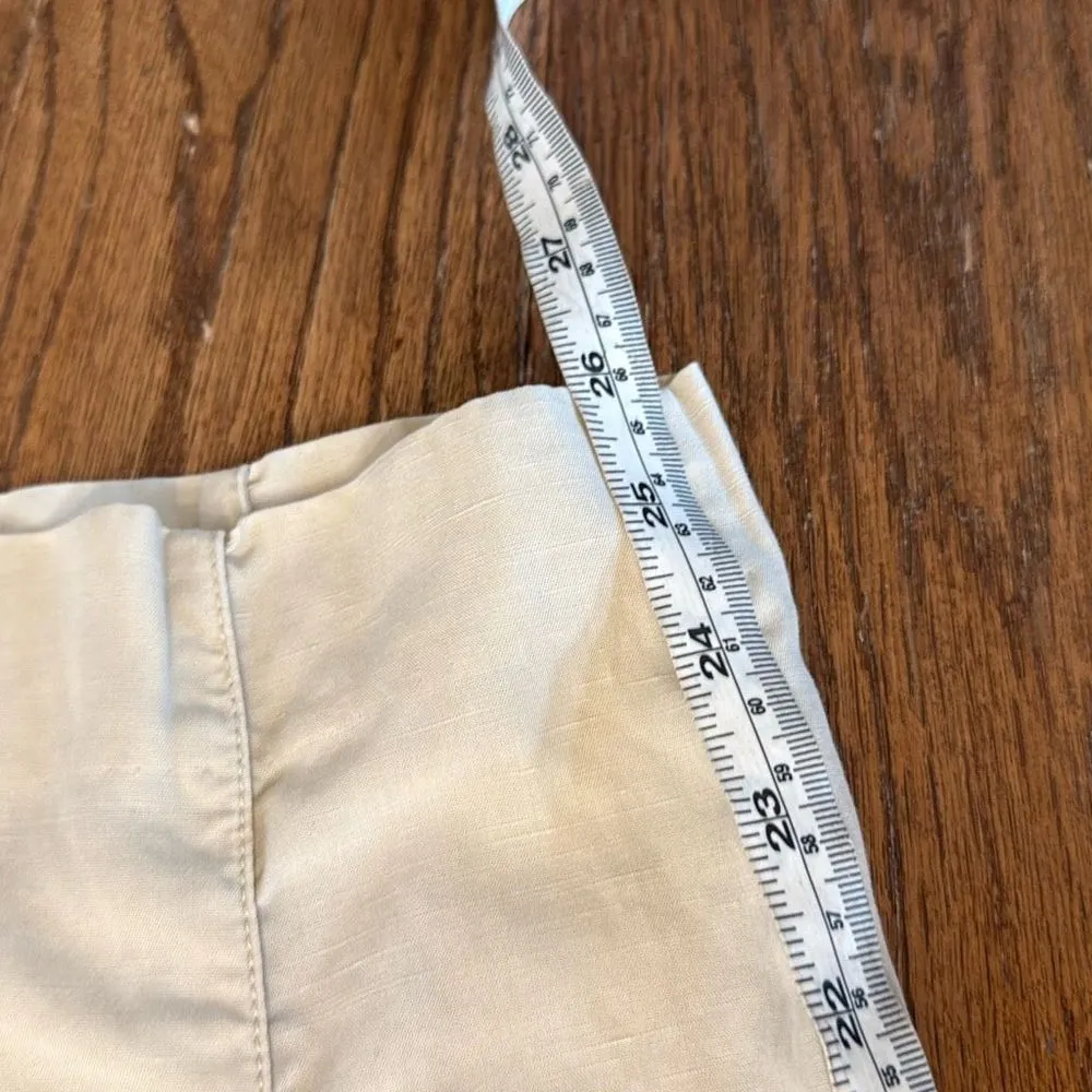 Kobi Halperin Linen blend seam front crop pant M Size M - Image 5