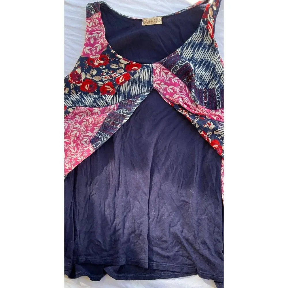 Vintage Lavish Women’s Top Shirt Sz M Floral Western Layered Blouse USA Made - Image 11