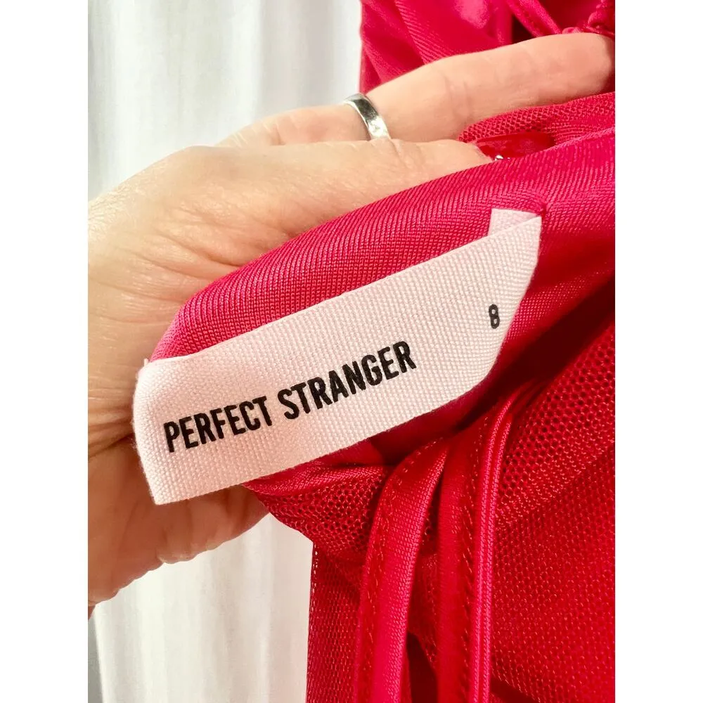 Perfect Stranger Thalia Sleeveless Mesh Strappy Back Maxi Dress Red 8 AUS / US 4 - Image 7