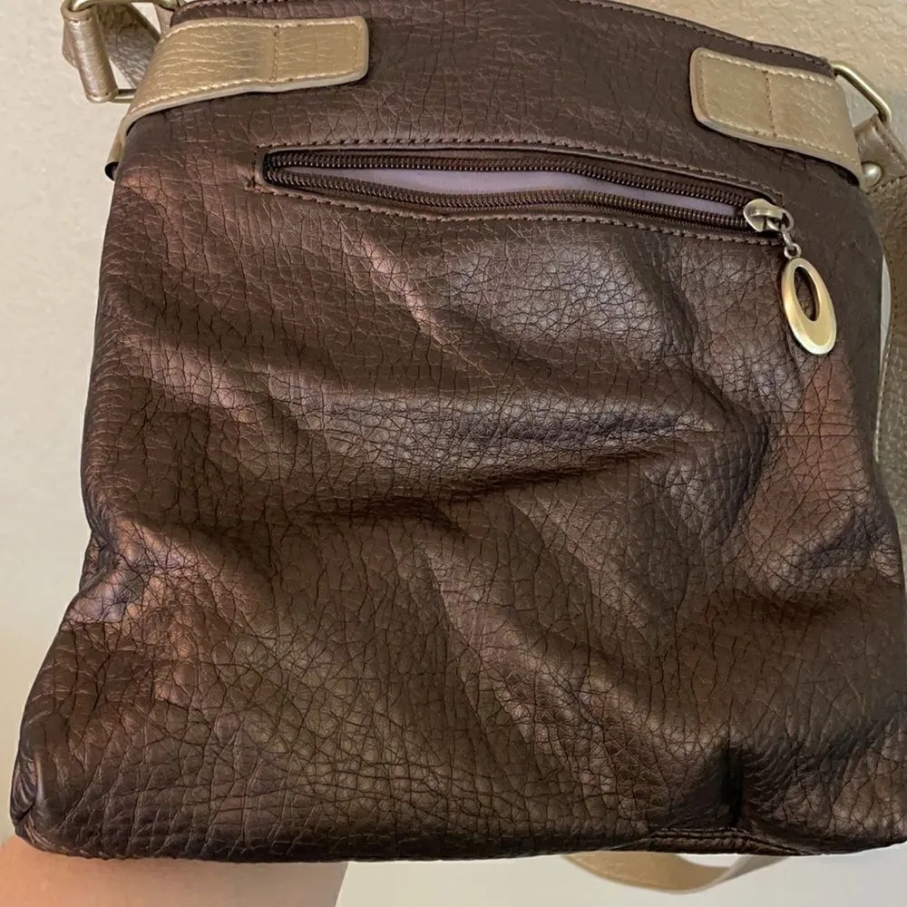 wilson's leather Metallic brown/gold small crossbody purse - Image 4