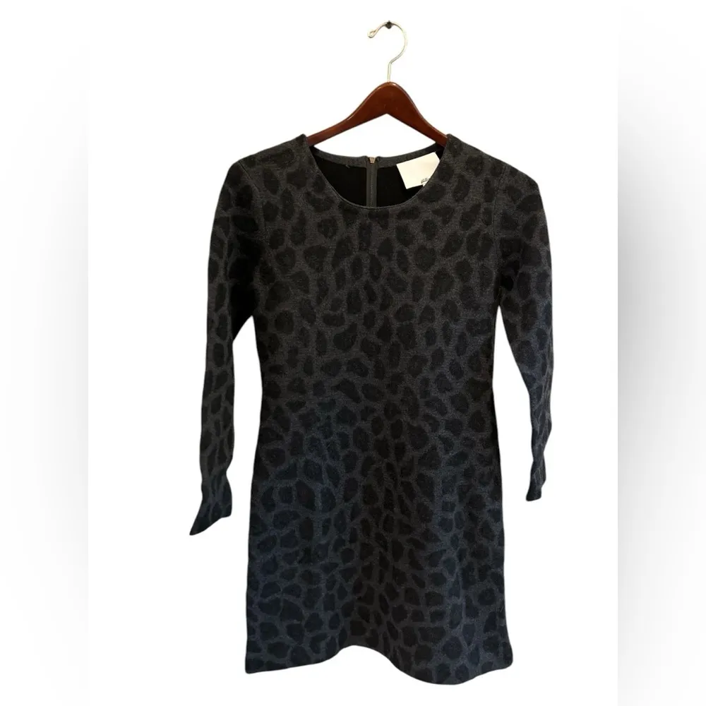 3.1 Phillip Lim‎ Women's Gray Animal Print Sweater Dress Size M 100% merino wool - Image 11