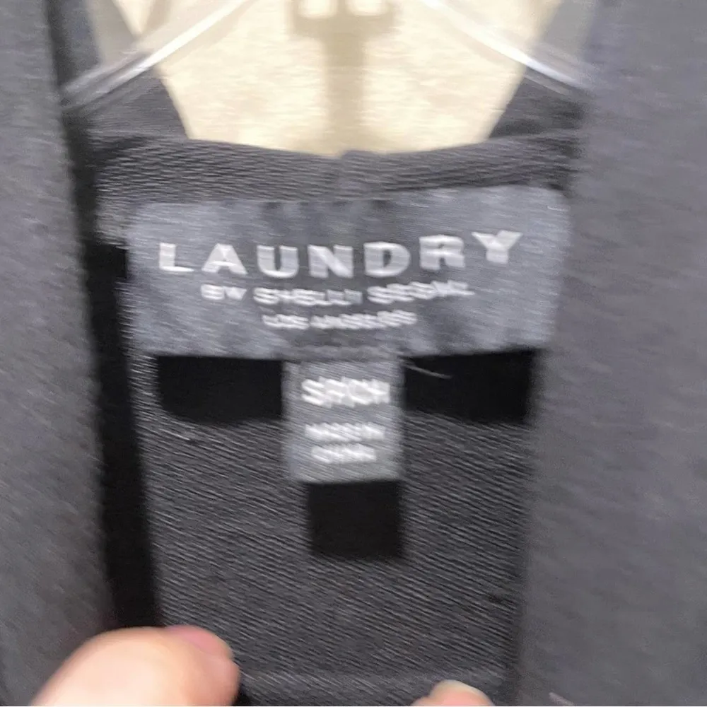 Laundry by Shelli Segal ruffle sleeve Sweatshirt black size small - Image 5