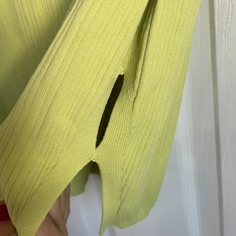 House of Harlow 1960 lime green yellow cropped ribbed tank top size M womens Size M - Image 2