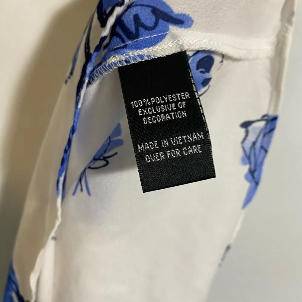 BCX Women's floral Sleeve Button-Up Top size: small - Image 8