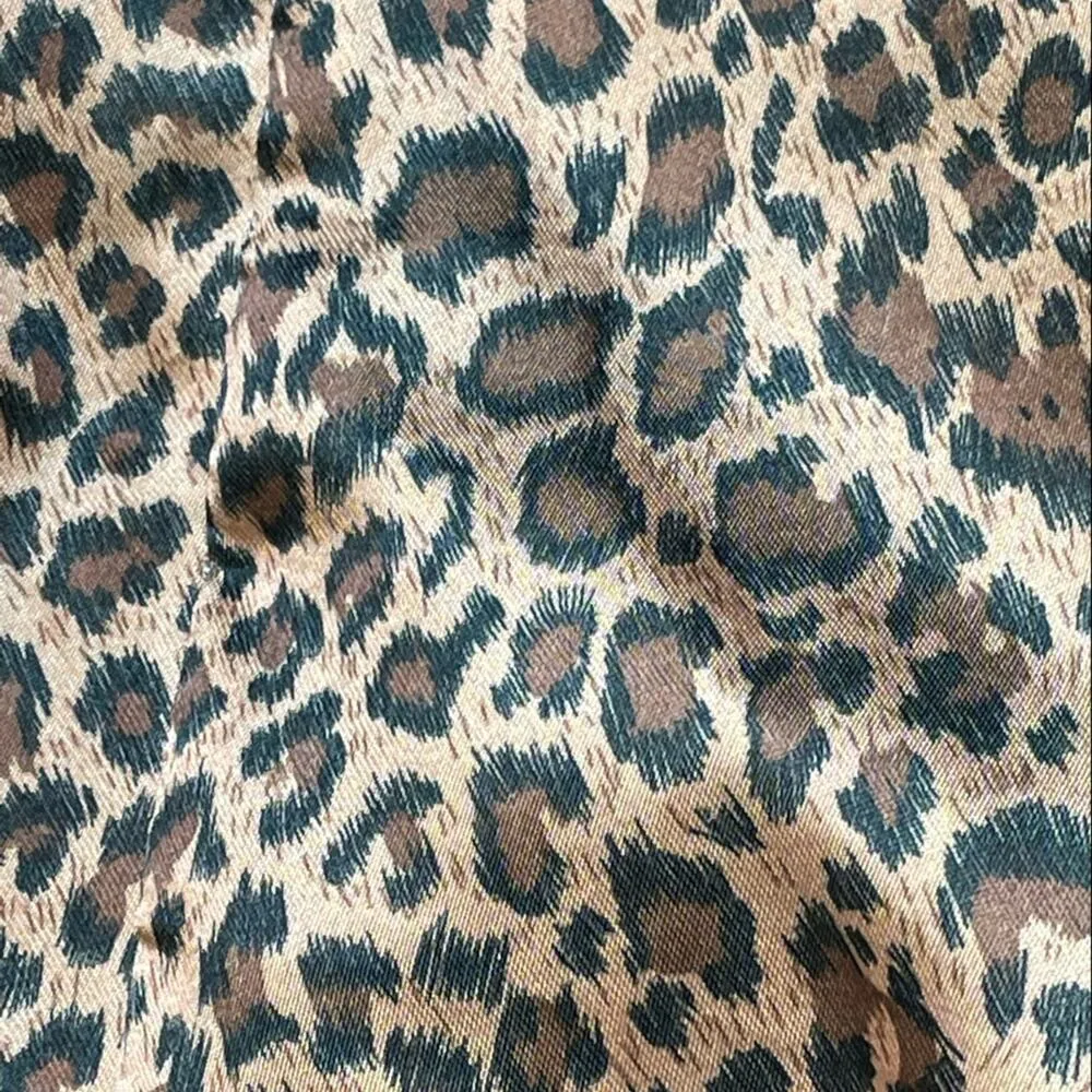 Wet Seal Black Vintage Wool Blend Peacoat with leopard lining size Large - Image 7