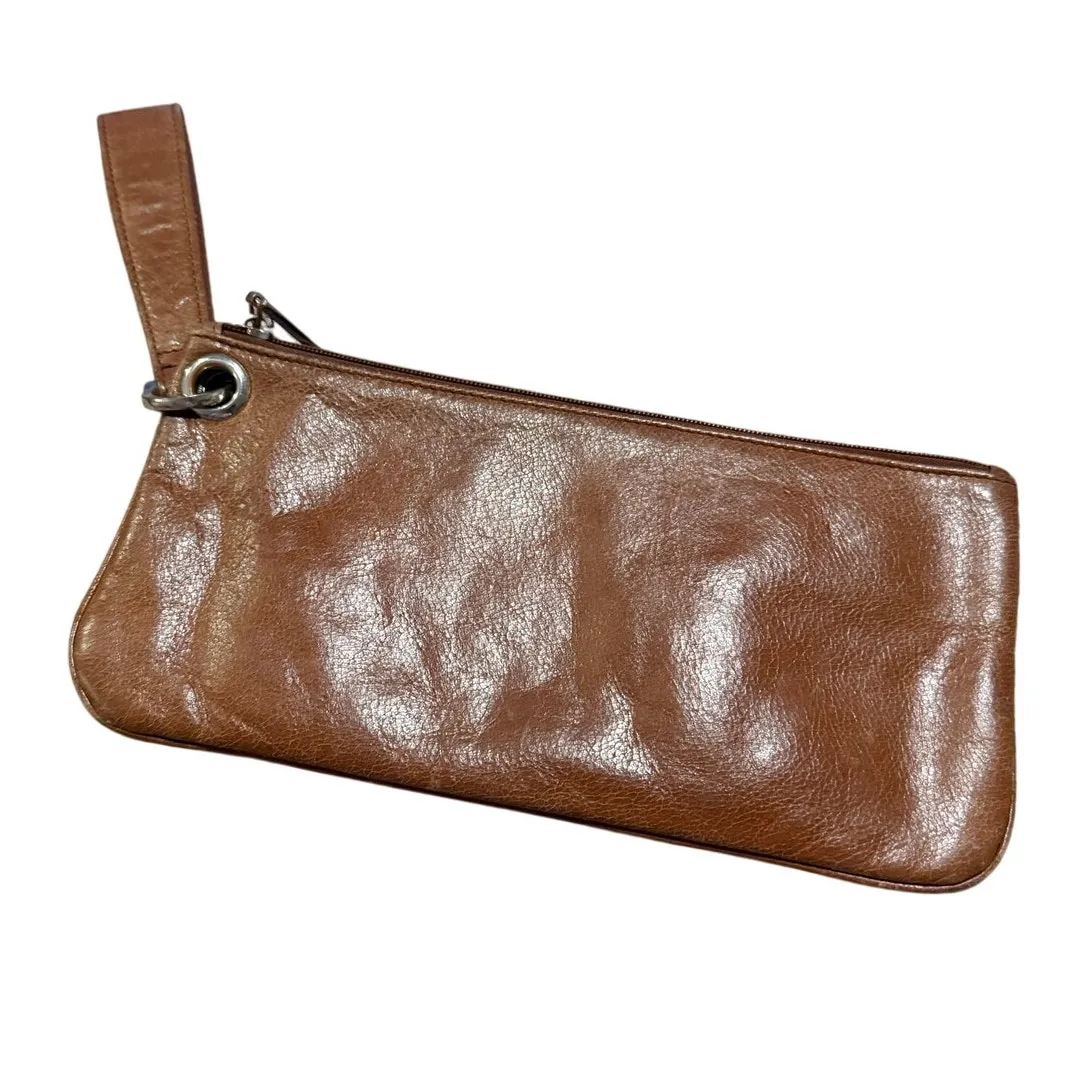HOBO International Brown Leather Wristlet Clutch Wallet Purse - Image 5