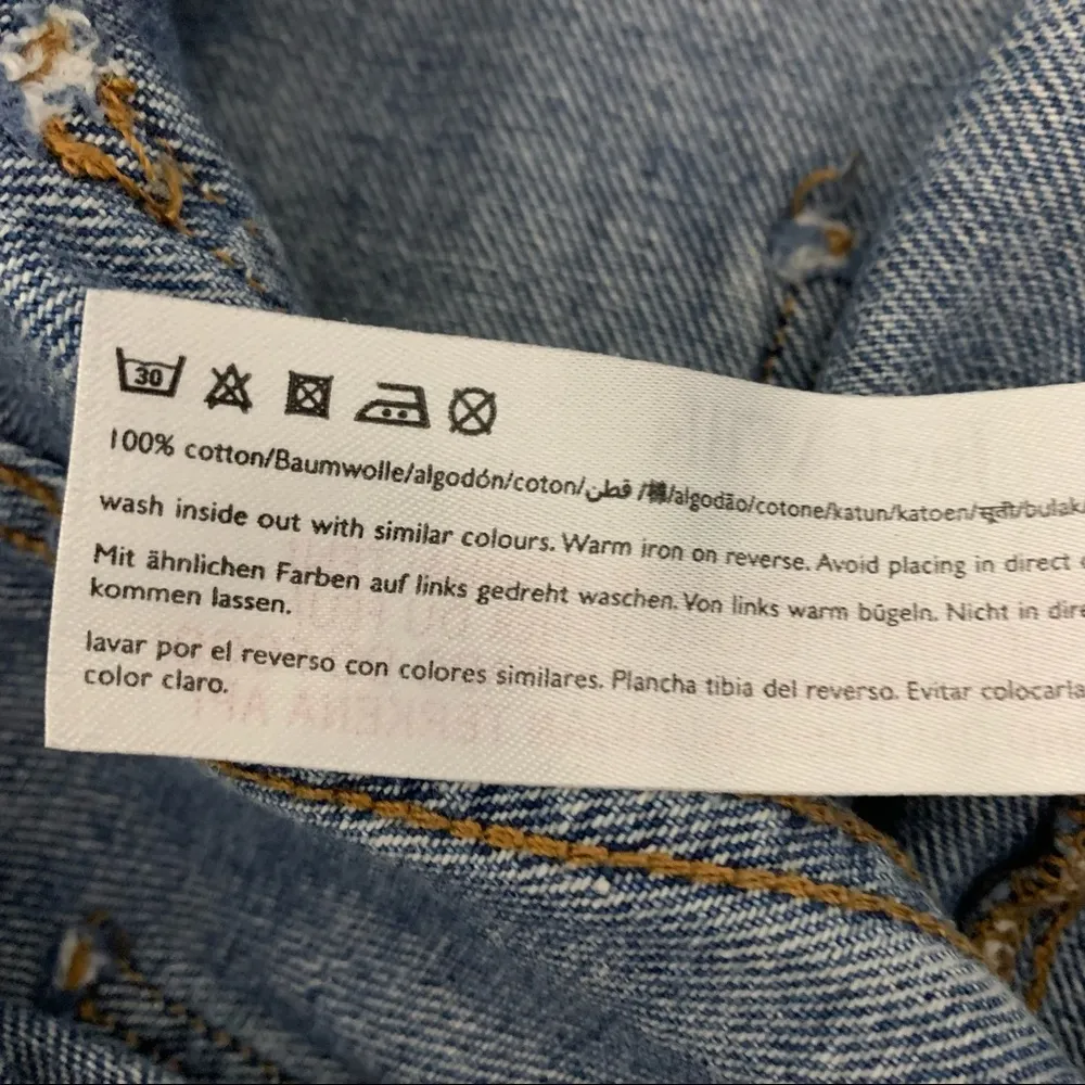 Jack Wills High Rise Released Hem Denim Shorts Size 6 - Image 7