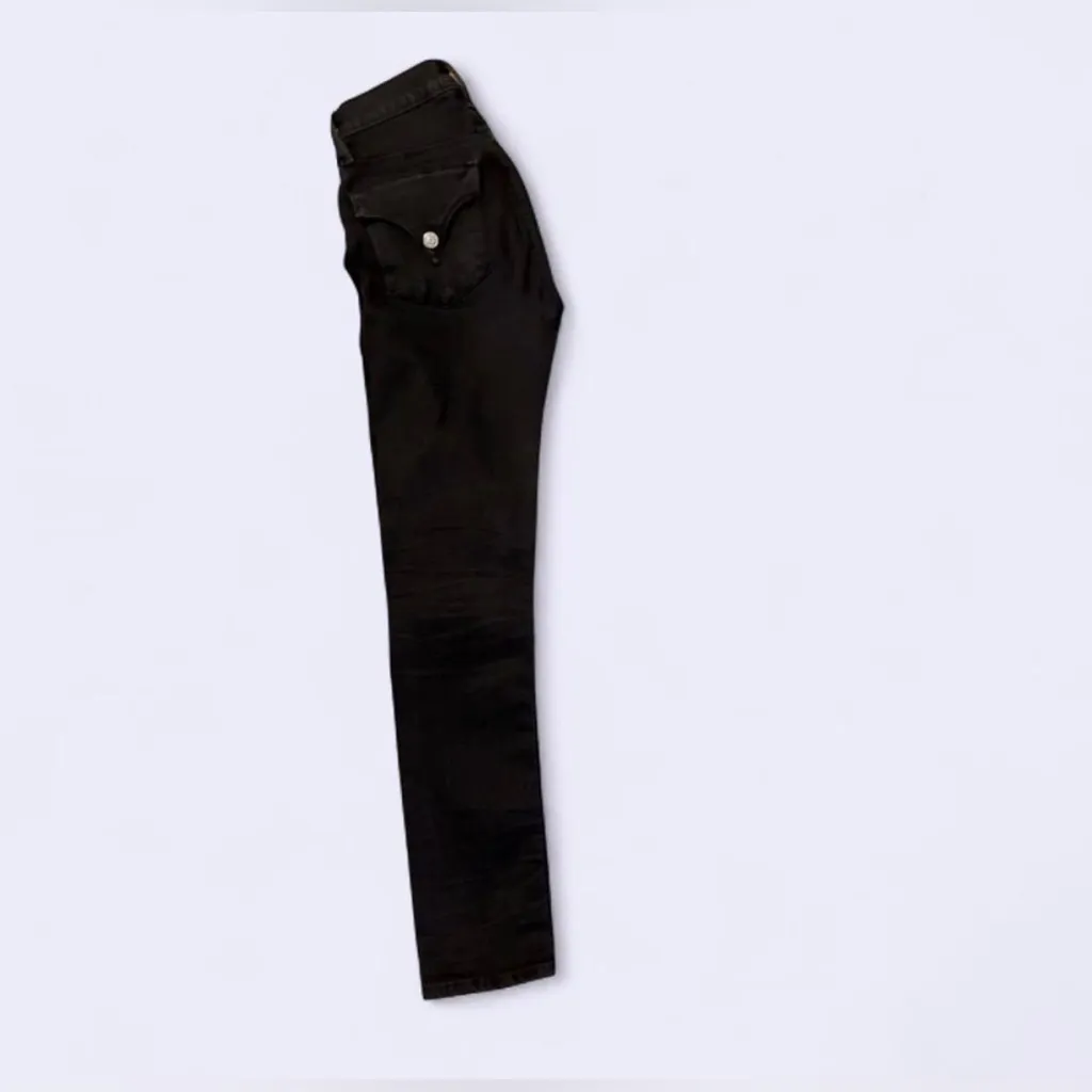 Hudson Collin Mid-rise back flap pocket stretch skinny jeans in Black size 25 - Image 5