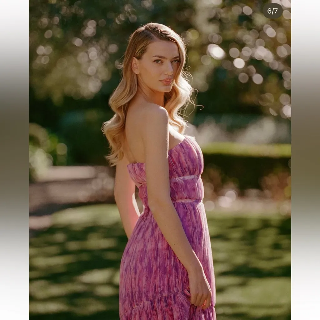 Hutch Renza Strapless Tulle Gown Anthropologie 4 purple vintage NWT - Image 2