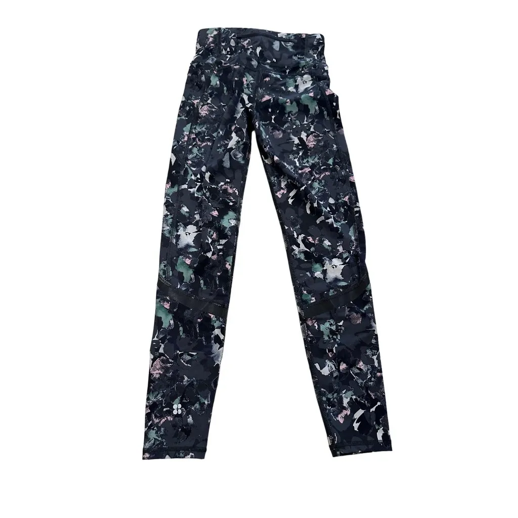 SWEATY BETTY Zero Gravity Slate Gray Nourish Print 7/8 Length Legging Sz XXS NEW - Image 2