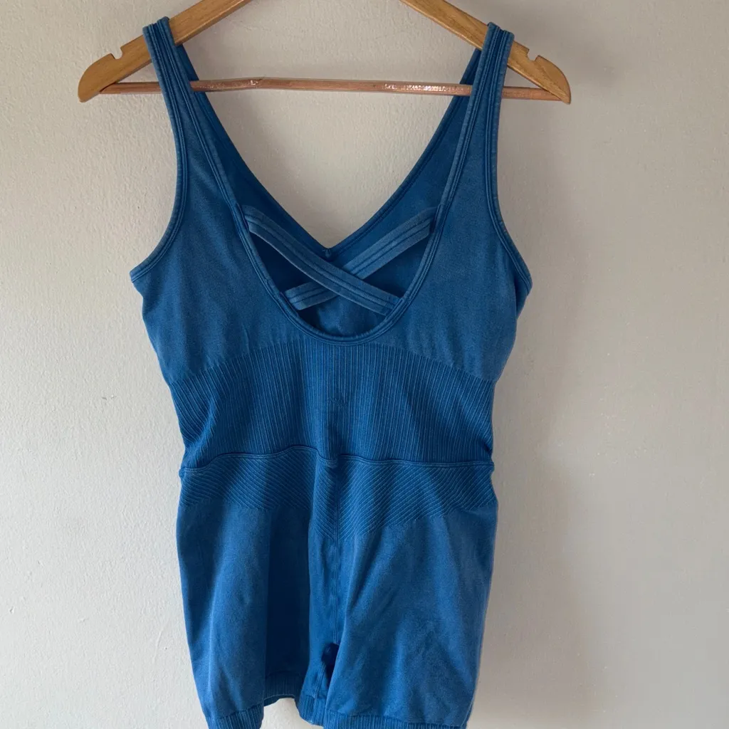 JoyLab Washed Blue Romper - Image 5