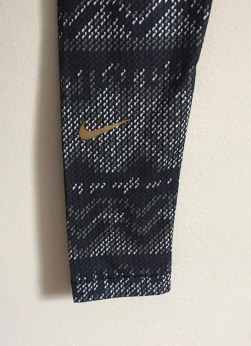 PRO Dark Grey Sweater Knit Printed Spandex Dri-Fit Workout Leggings - Image 8