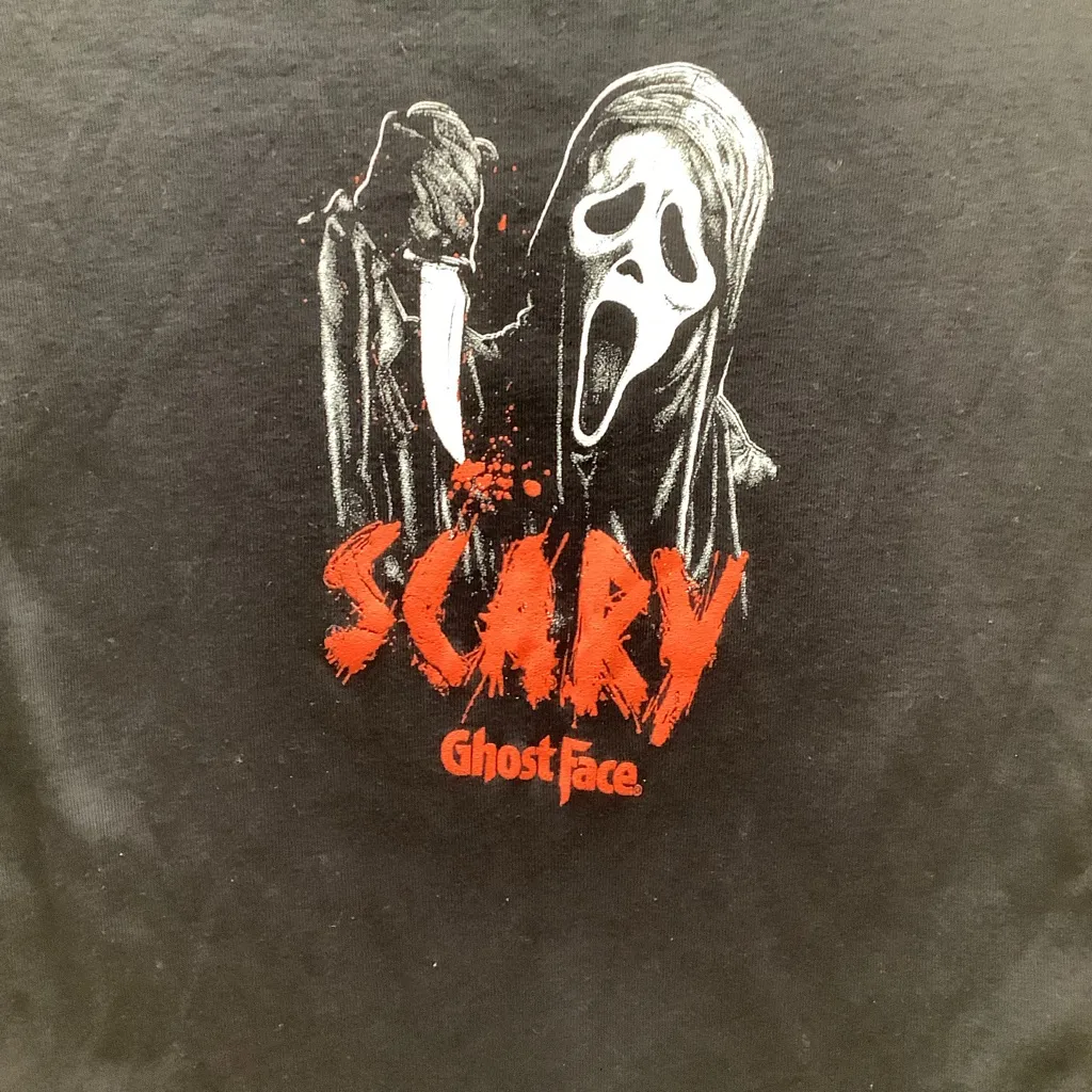 Bioworld Size M Black Scary Ghost Face Tee. Size M - Image 2
