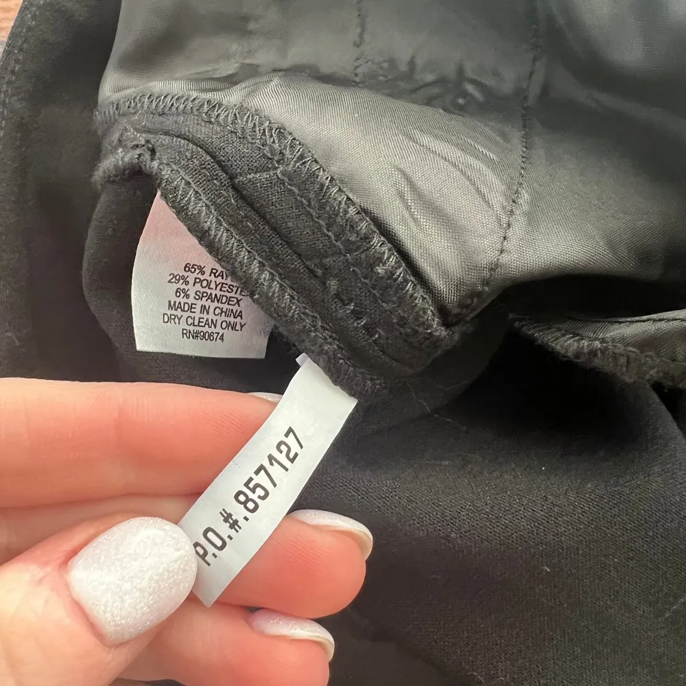 Boston Proper Classic Timless Black Flared Pleated Work Pant Zip Fly Workwear - Image 10