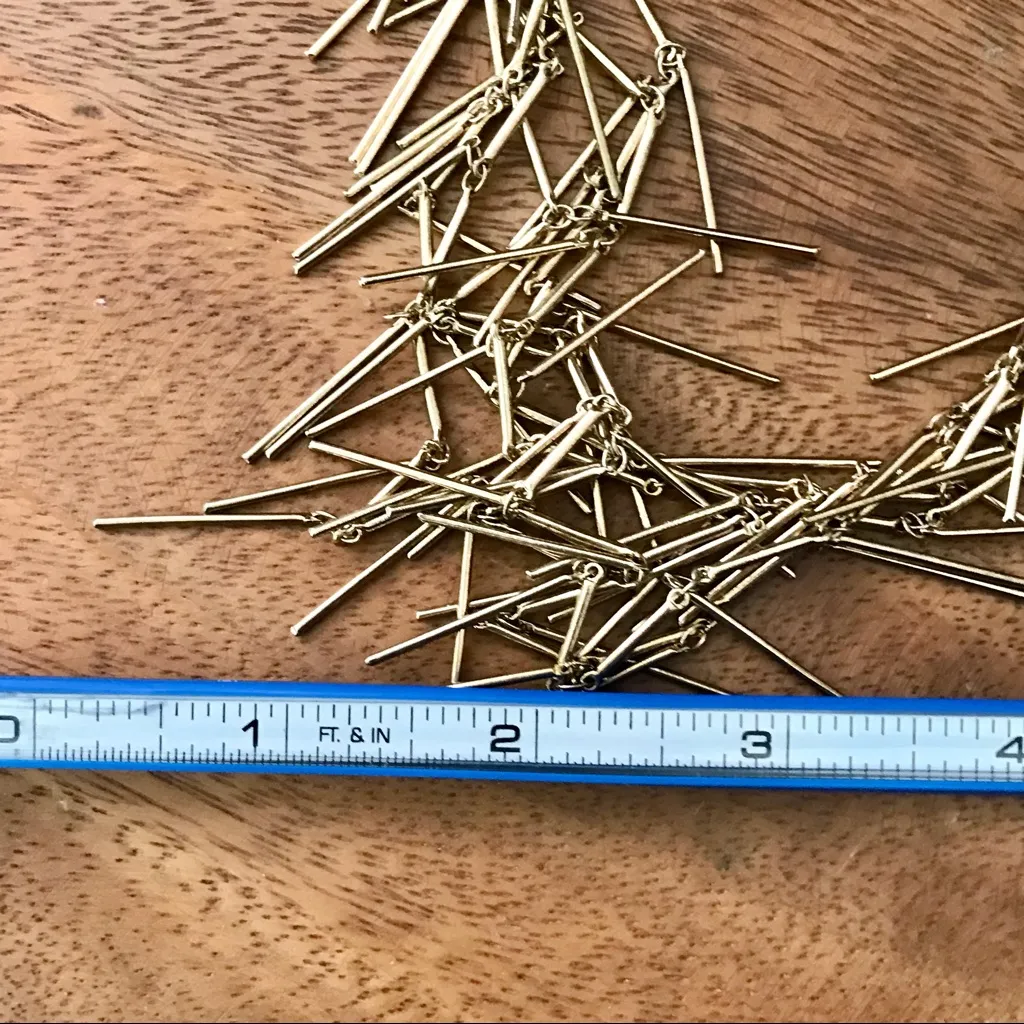 J. Crew Fringe Five Strand Gold Tone Necklace - Image 8