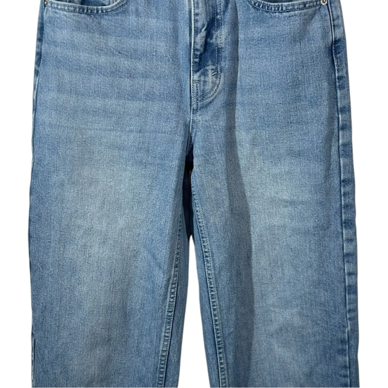 BDG Urban Outfitters High-Rise Baggy Straight-Leg Jeans 27 Light Wash - Image 6