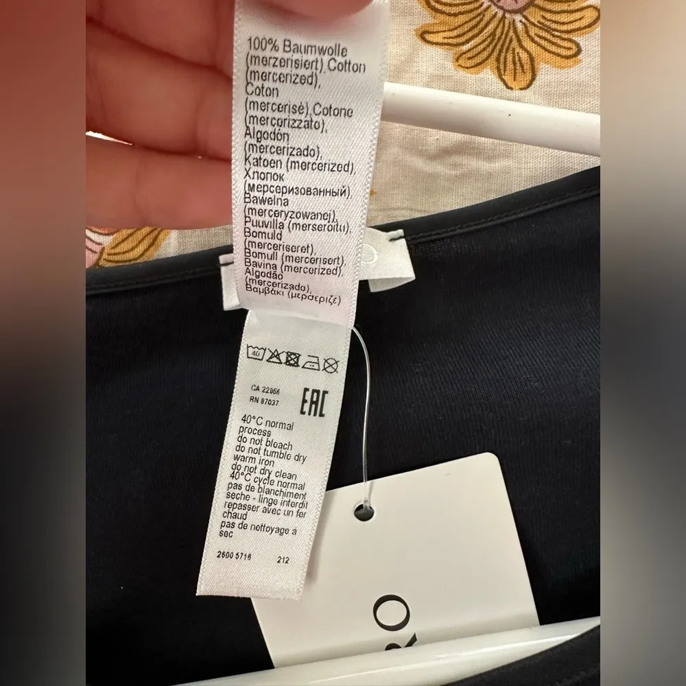 Hanro Cotton Seamless Long Sleeve Tee black size Large - Image 5