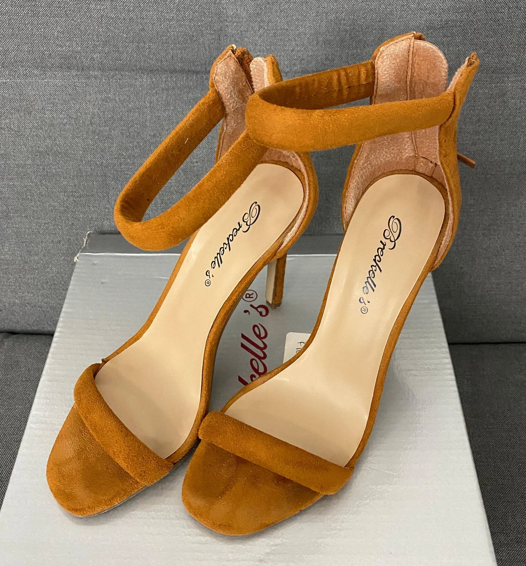 Suede Tan Heels - Image 2
