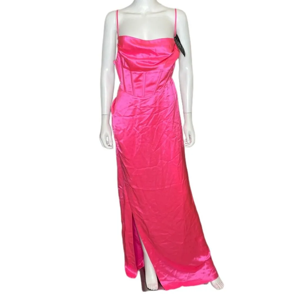 Retrofête Rosa Corset Dress Hyper Pink Women’s Sz L - Image 2