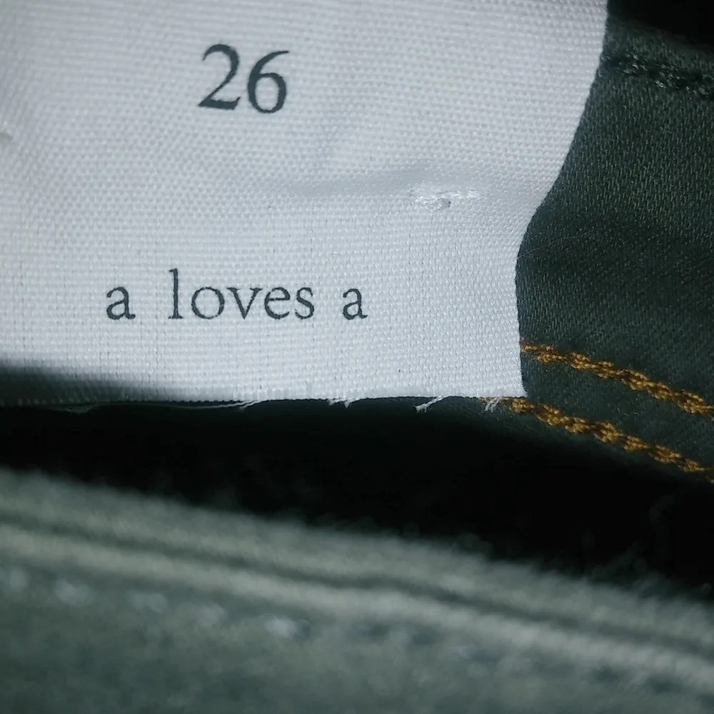 a loves a 26 High Rise Ankle Skinny Cotton Pocketed Army Green Pants - Image 5