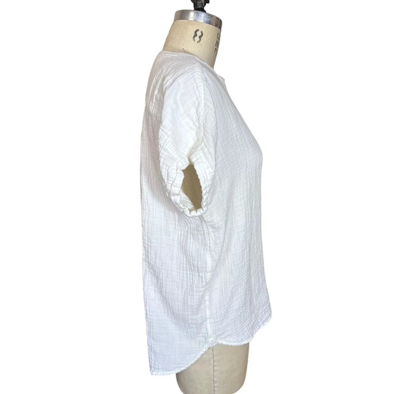 FAHERTY Dream Desmond Organic Cotton Top In White Size Medium - Image 3