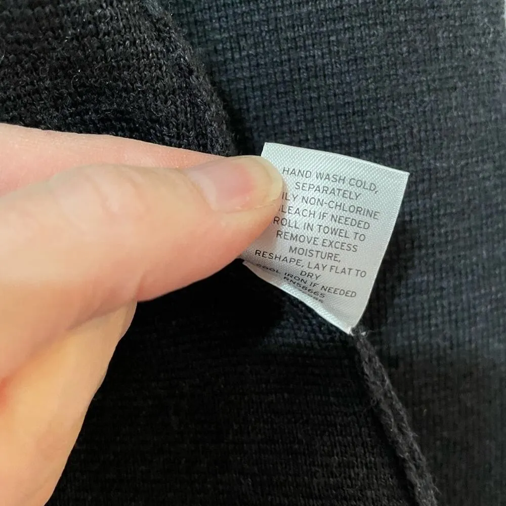 Halogen Grey Merino Wool Sweater Cardigan Womens M Jacket Preppy Academia Fall - Image 6