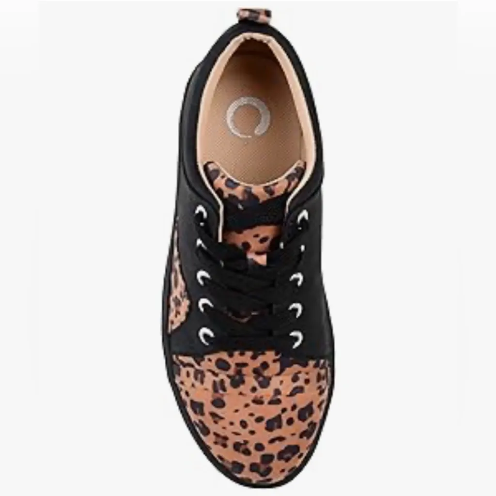 NEW Leopard Journee Collection Lace Up Comfort Foam Sole Sneakers 7 - Image 4