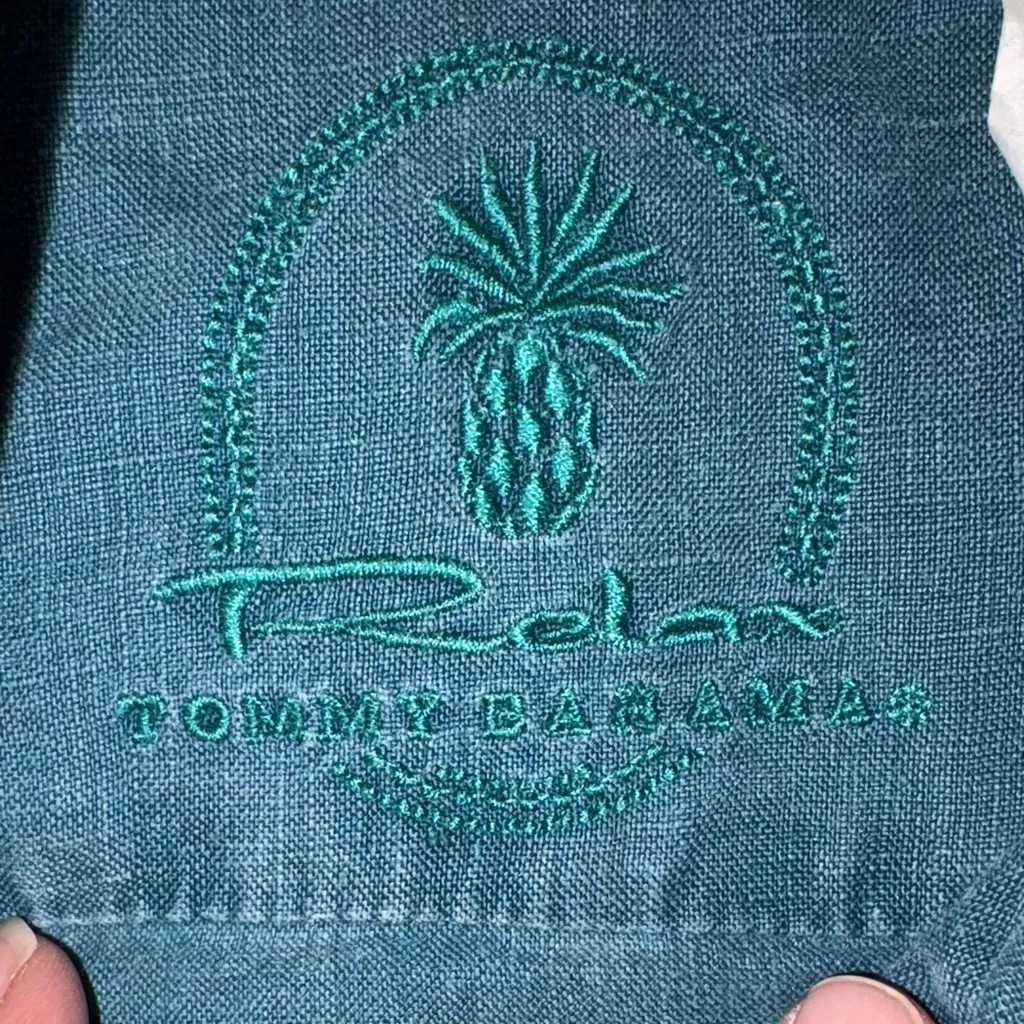 Tommy Bahama Women's Blue Button Down Shirt - Image 2