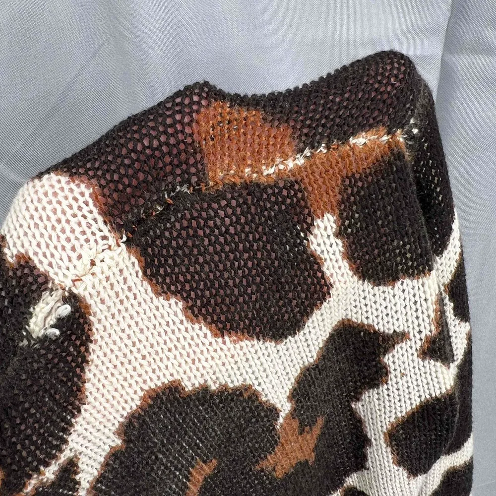 Show Me Your Mumu Sweater Wildcat Knit Oversized VNeck Tunic Womens Large - Image 4