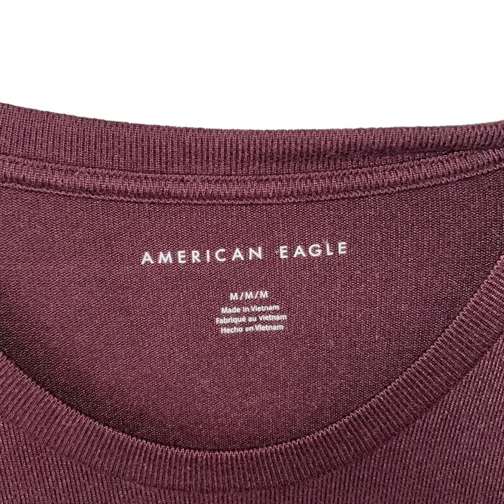 Maroon Long Sleeve American Eagle Outfitters Top Women’s Shirt Size Medium Style - Image 2