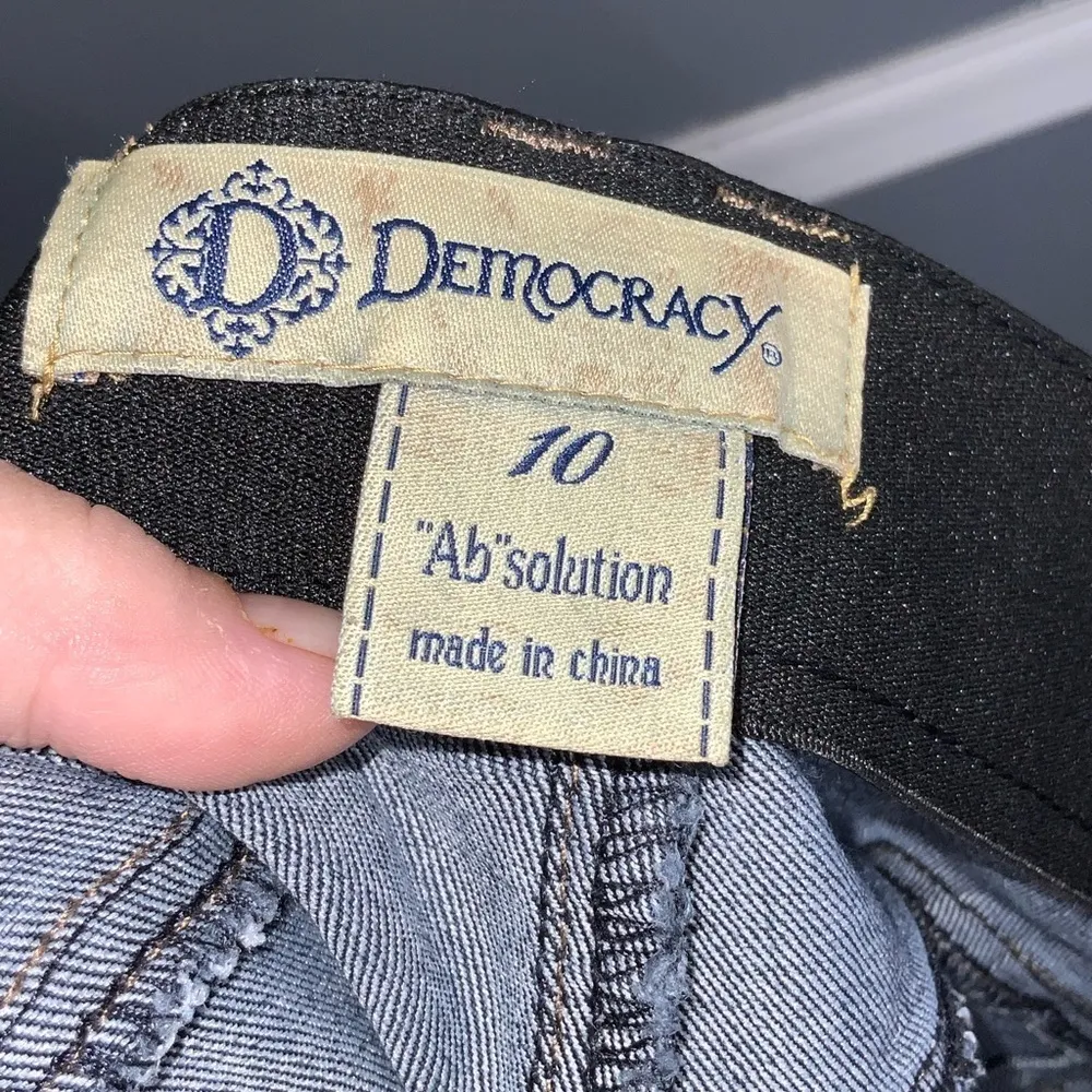 Democracy Ab Solution Booty Lift Medium Washed Ankle High Waist Blue Jeans Sz 10 - Image 11