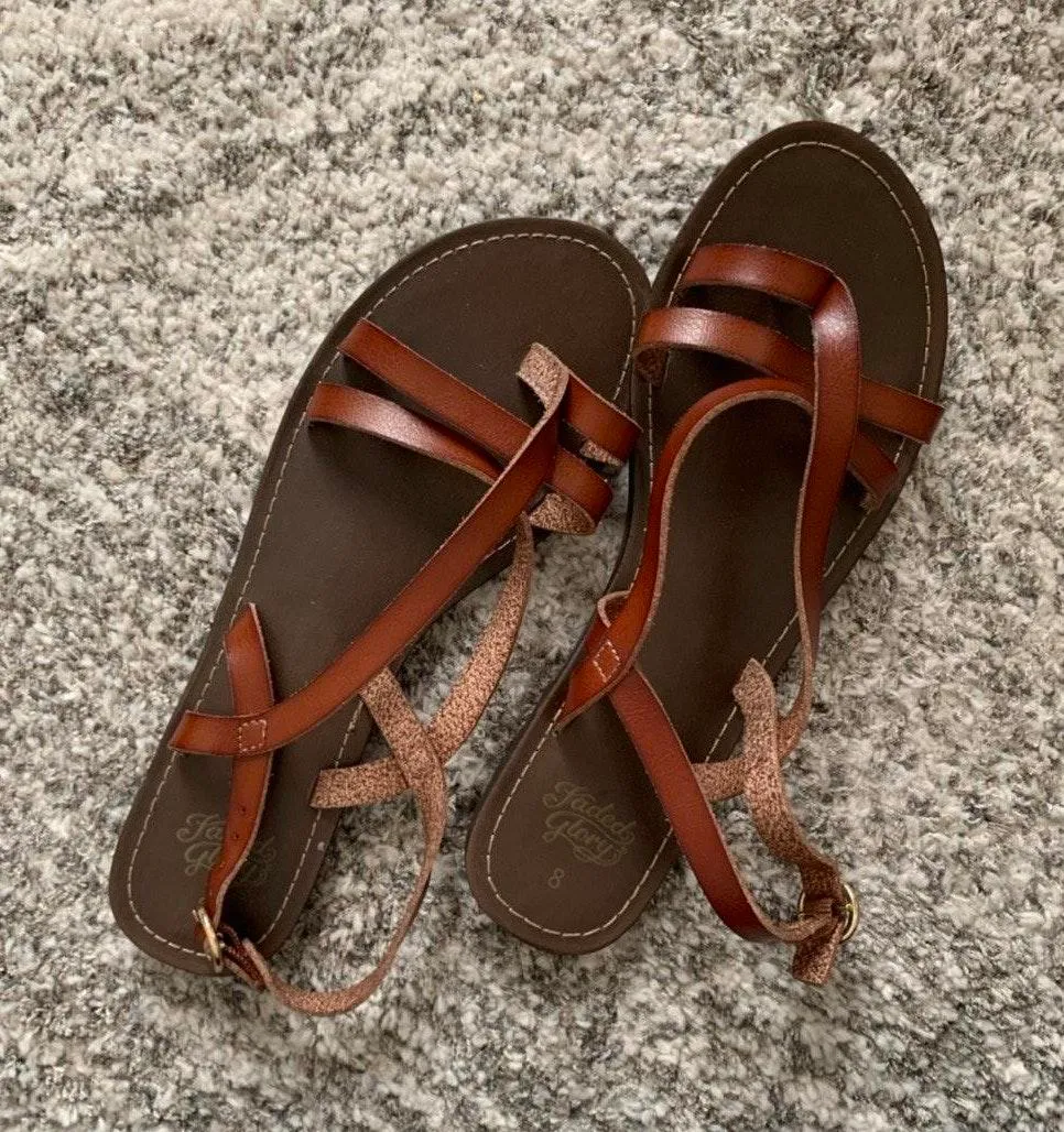 NWOT Brown Strappy Sandals - Image 2