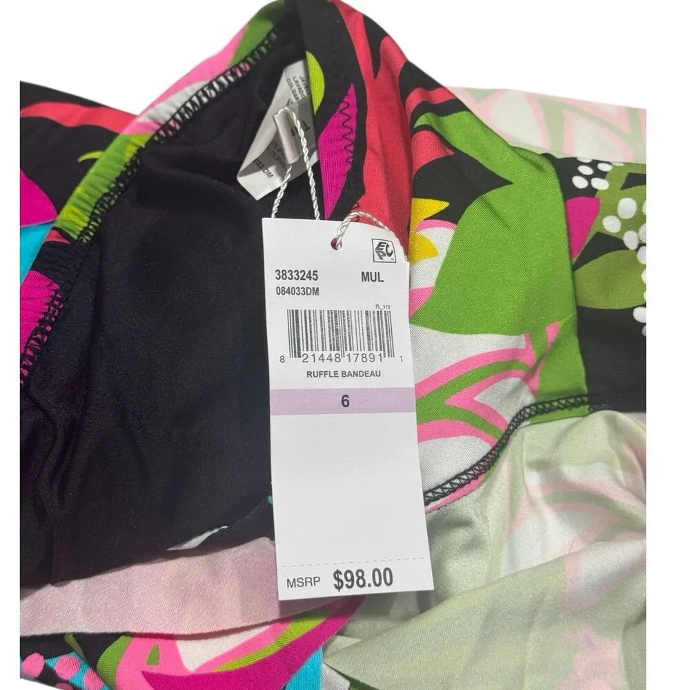 NWT! Trina Turk Tiki Bandeau Top & Shirred Ring Hipster Swim Bottom - Size 6 - Image 11