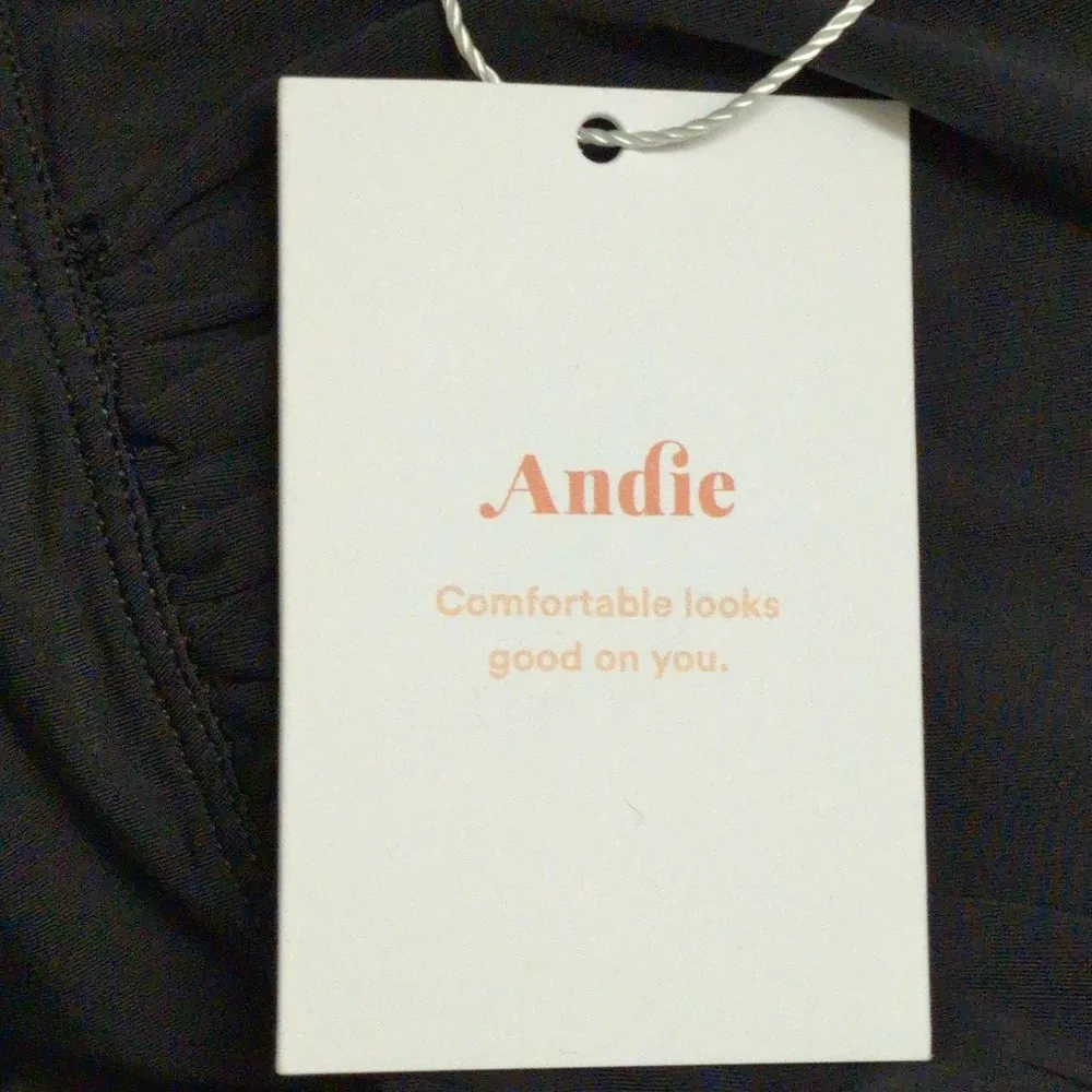 Andie Fiji One Piece Black Glitter Ribbed Strappy Swimwear Bathing Suit XS New - Image 12