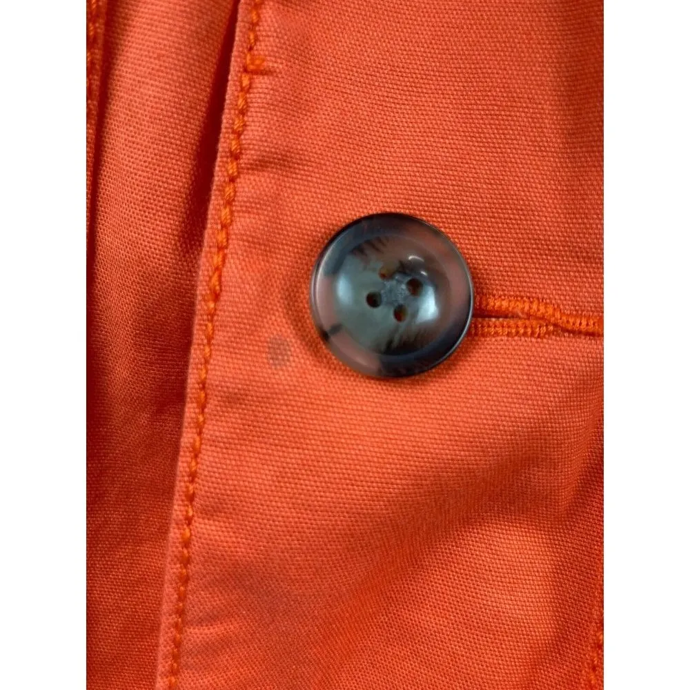 CAbi #5098 Tiger Lily Long Sleeve Orange Resort Swing Jacket Womens XS Button - Image 8