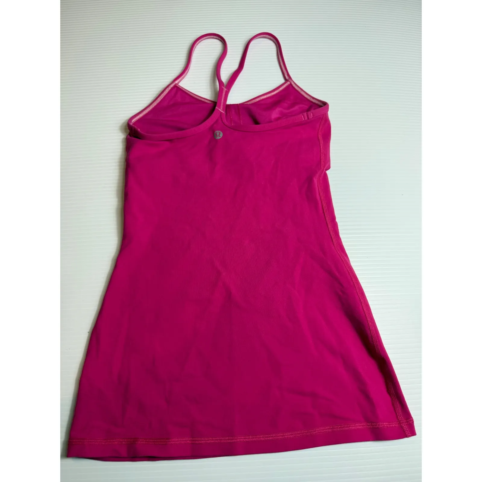 Lululemon Cool Racerback Tank Top Raspberry Pink‎ Athletic Yoga Workout - Image 4