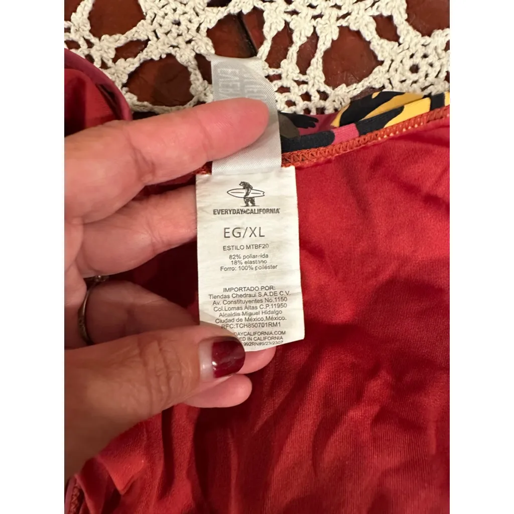 Women's Everyday California Bikini Set Size XL Multicolor Brown - Image 8