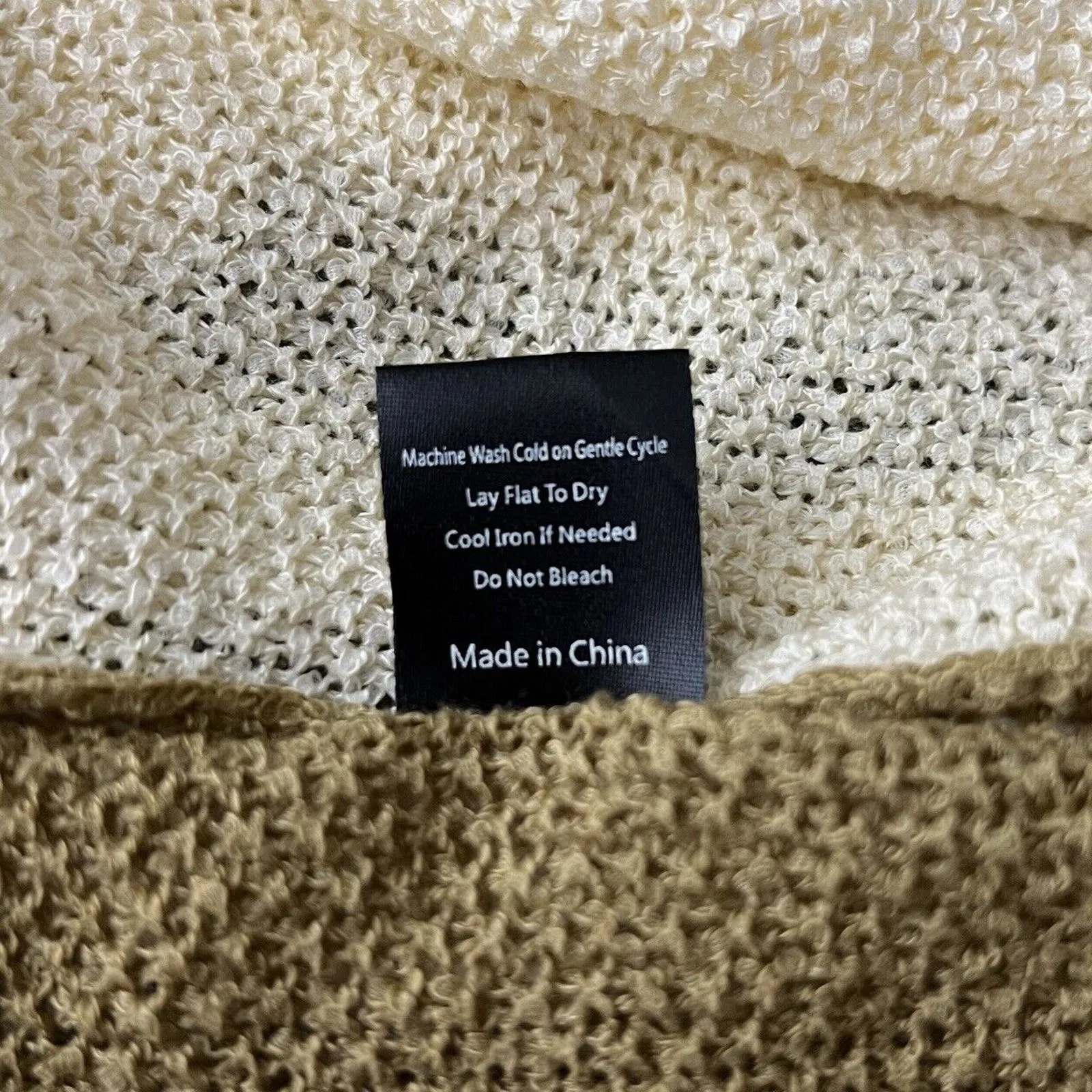 POL Sweater Womens‎ Large Striped Brown Green Oversized Everyday Basic Neutral - Image 8