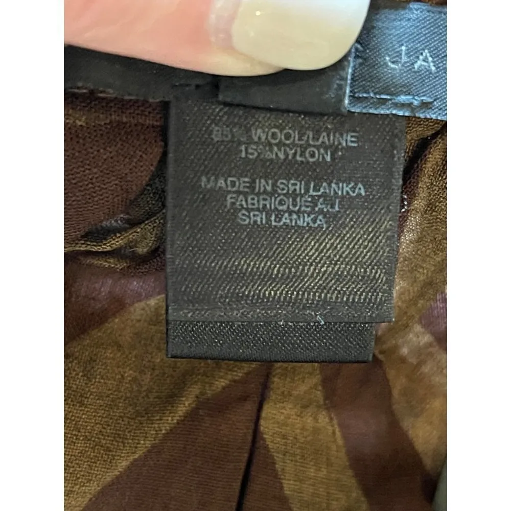 Marc By Marc Jacobs Brown Wool Blend Animal Print Criss Cross Back Top XS‎ - Image 9