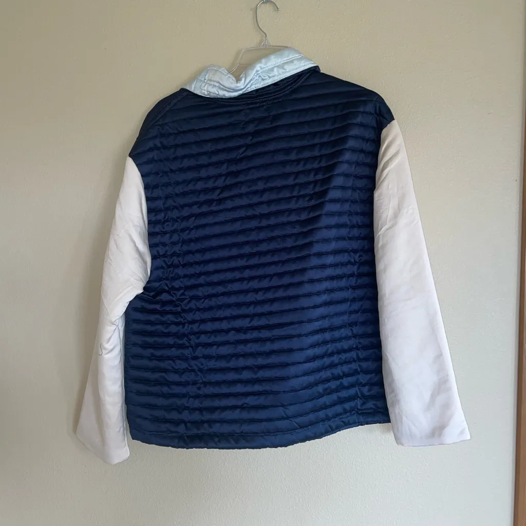 NWOT URBAN OUTFITTERS Quilted Satin Colorblock Jacket Coat L - Image 7