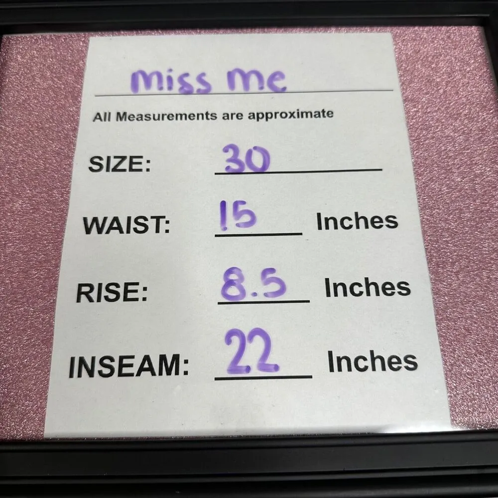 Miss Me Women’s Size 30 Cropped Frayed Bootcut Jeans JP5489B2 Bling Flap Pocket - Image 12